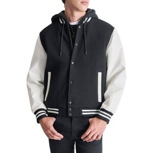DKNY Hooded Varsity Jacket